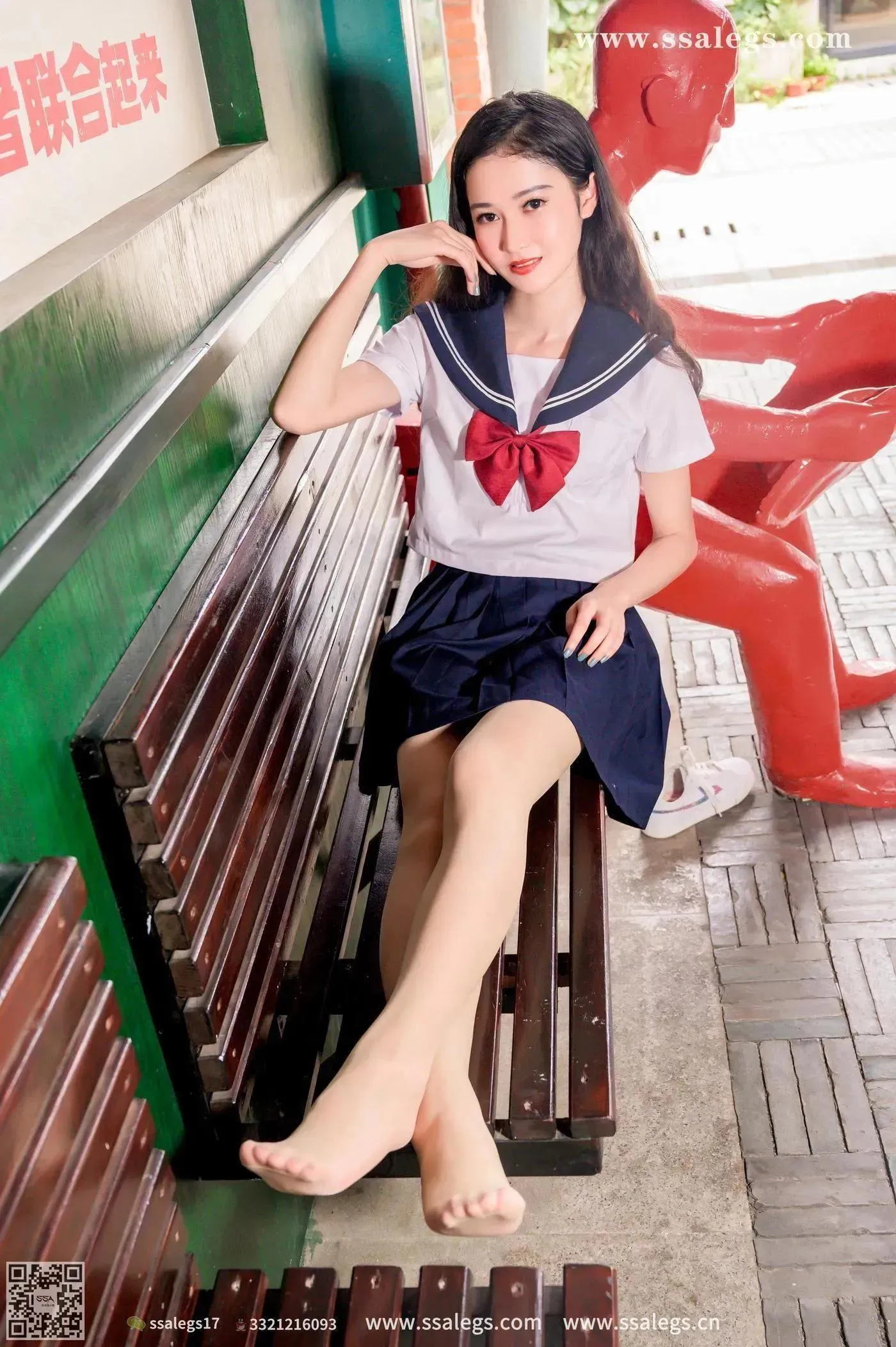 [SSA丝社]超清写真 NO.422 漫漫白色jk制服肉丝写真(下)[23] [50P]插图7